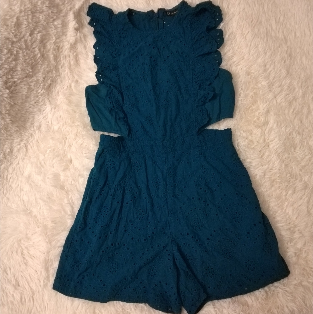 NY&Co. Women's Romper with Ruffle Details